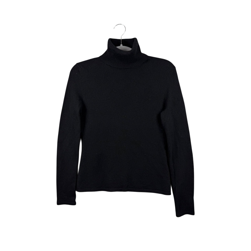 TSE Black 100% Cashmere Turtleneck Long Sleeve Pullover Sweater Sz S